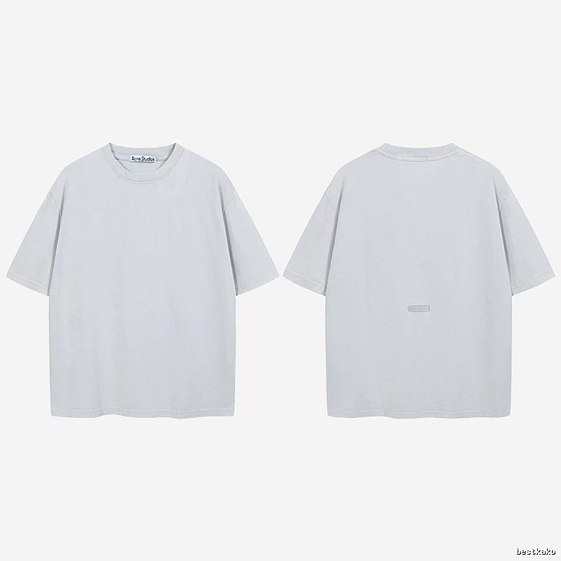Acne Studios 2090-80 Blue Style Ac908040 Stockholm Logo T-Shirt Relaxed Styling