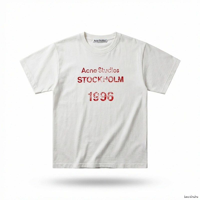 Acne Studios minimalist style white T-shirt