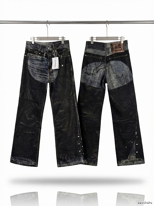 Acne Studios retro - style patchwork jeans