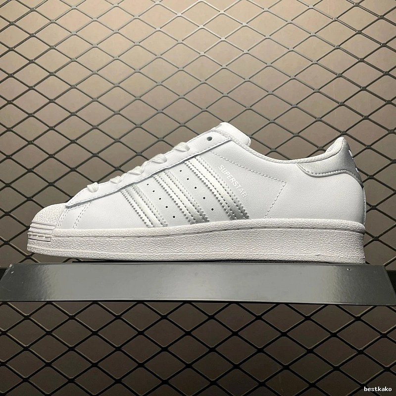 Adidas Shell-Toe Sneakers in White with Padded Heel Tab