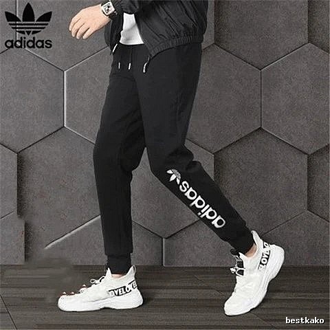 Adidas Signature Edit Logo Jogger Pants in Black