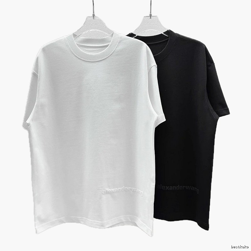 Alexander Wang Embossed Minimalist Solid Color T-shirt