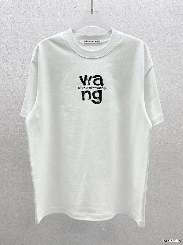 Alexander Wang Letter Print Streetwear White T-Shirt