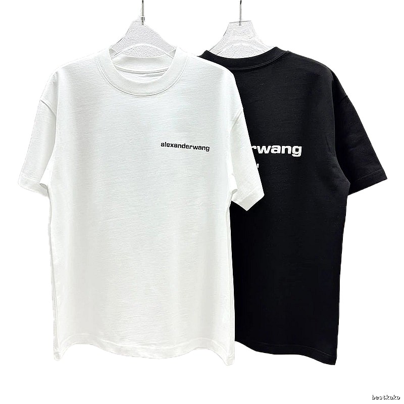 Alexander Wang Minimalist Lettering Black & White Short-sleeve T-shirt