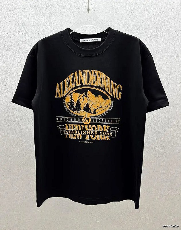 Alexander Wang Vintage Print Black Short-Sleeve T-Shirt