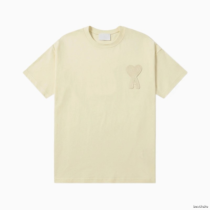 AMI Love Embroidery Simple Style T-shirt