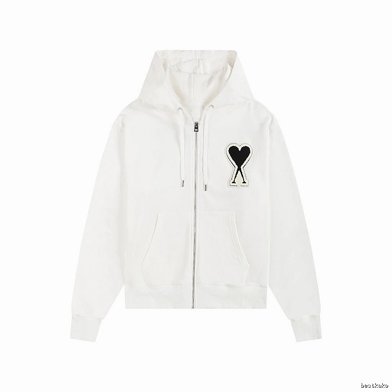 AMI Love Minimalist Style White Sweatshirt