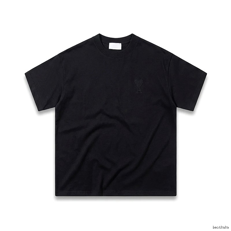 AMI Love Simple Style Black T-shirt