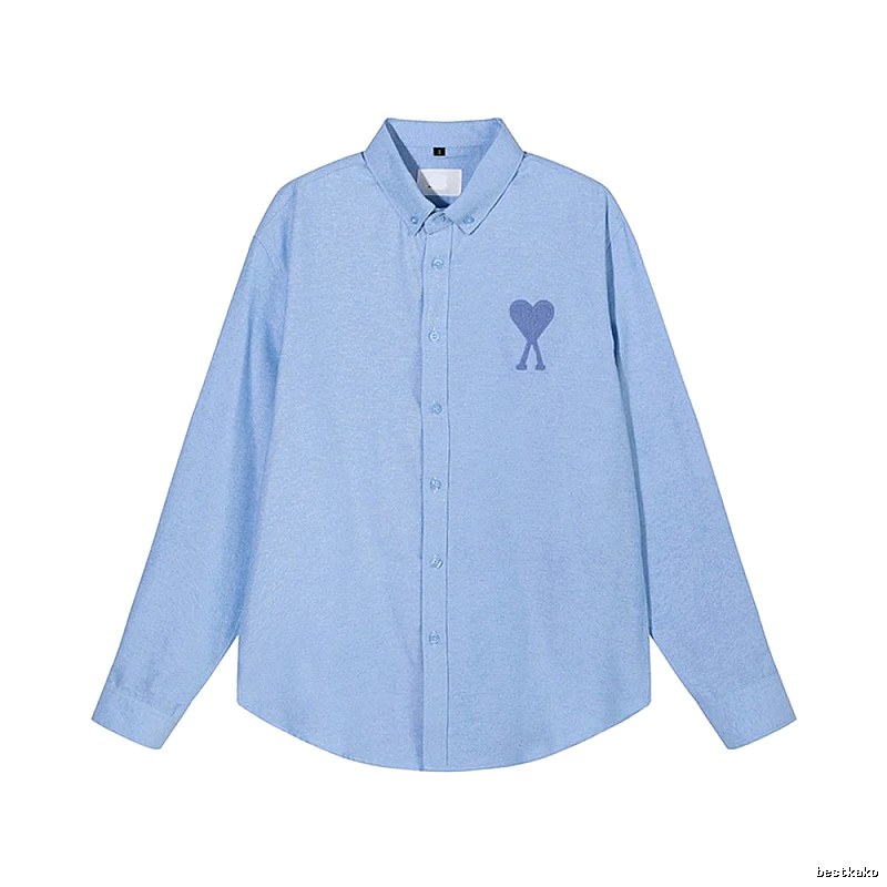 AMI Love Simple Style Blue Shirt