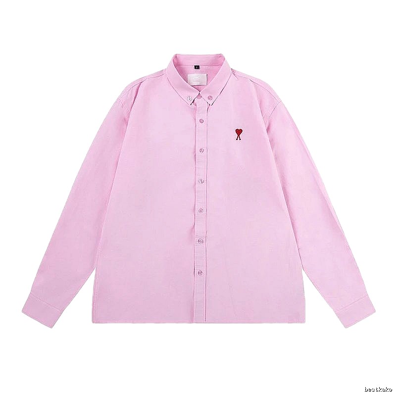AMI Love Simple Style Pink Shirt