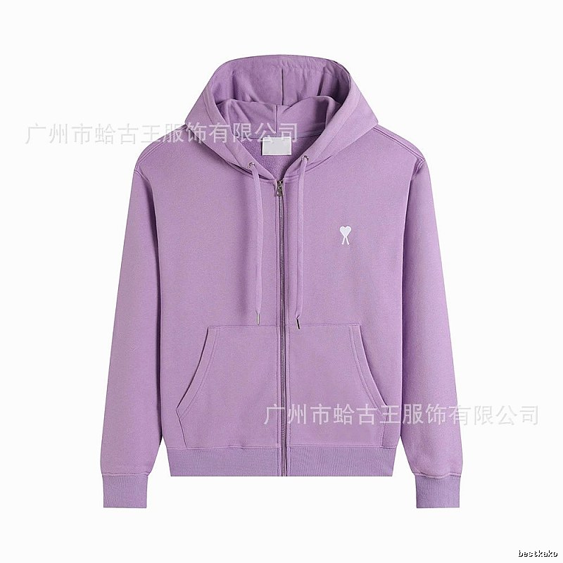 AMI Love Simple Style Purple Hoodie