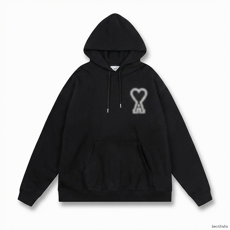 AMI Love Trendy Black Hoodie