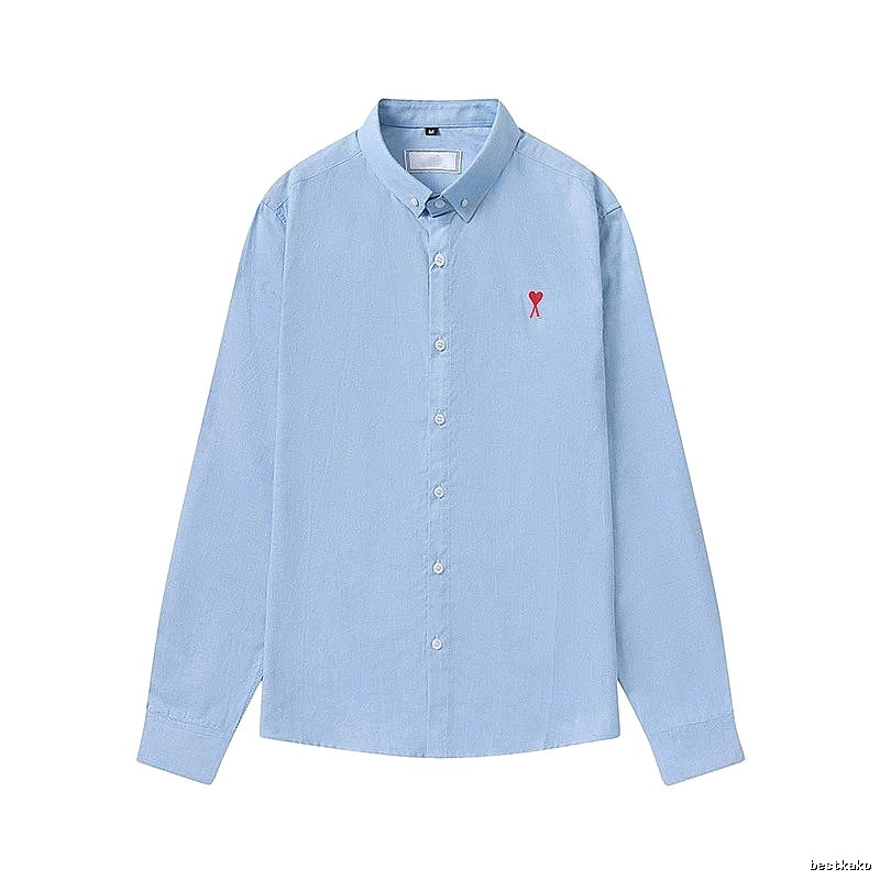 AMI minimalist style blue shirt