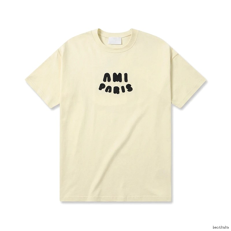 AMI Paris Casual Style Off-White T-shirt