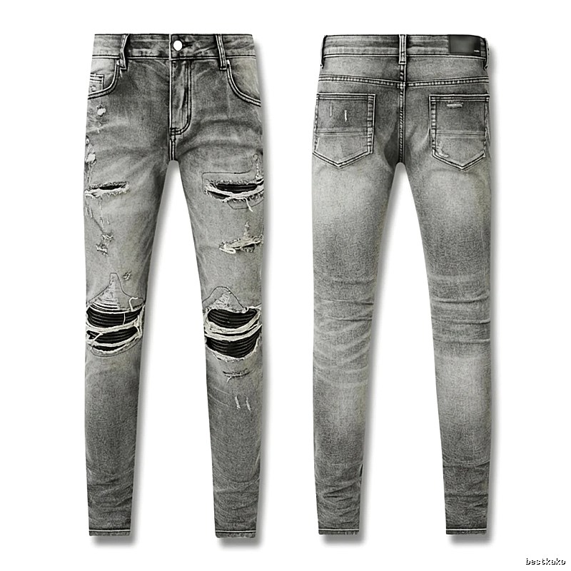 AMI Ripped Trendy Brand Jeans