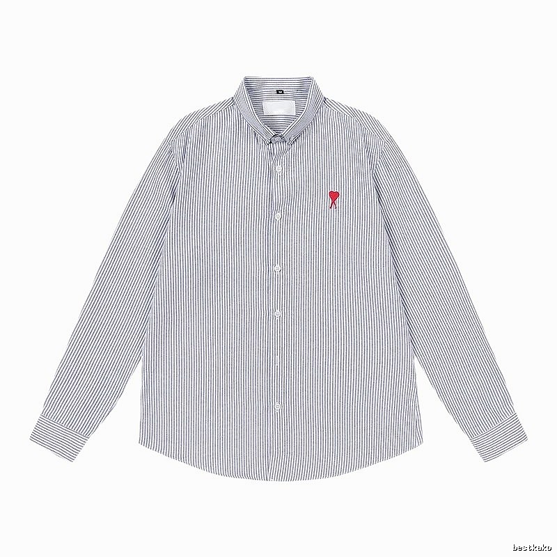 Ami striped minimalist style shirt