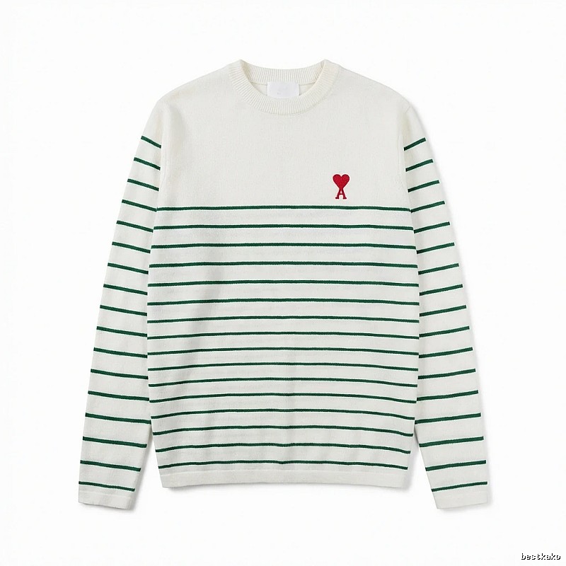 AMI striped white sweater