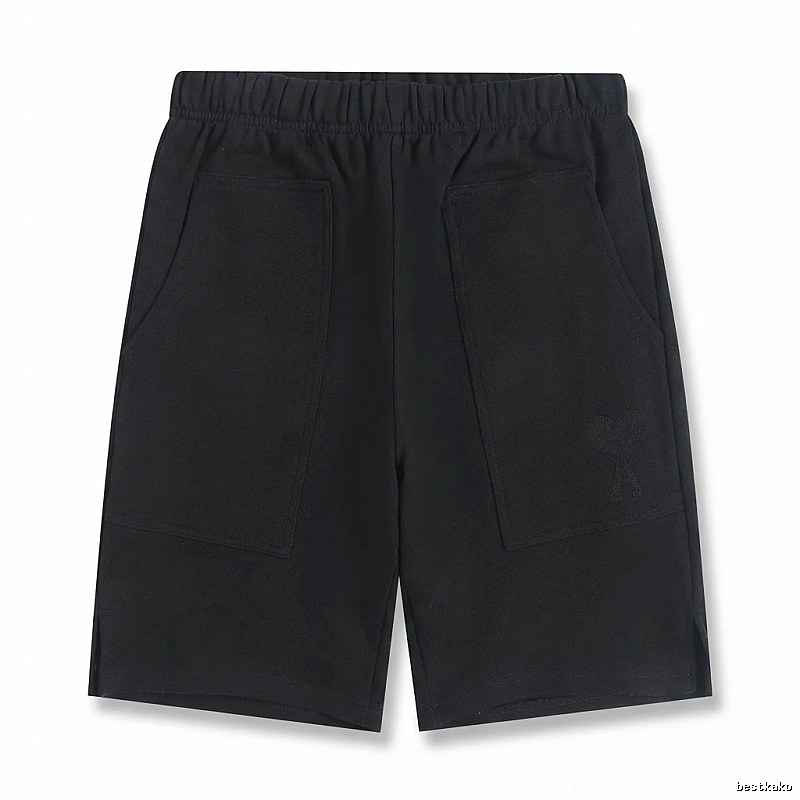 AMI Workwear Style Black Shorts