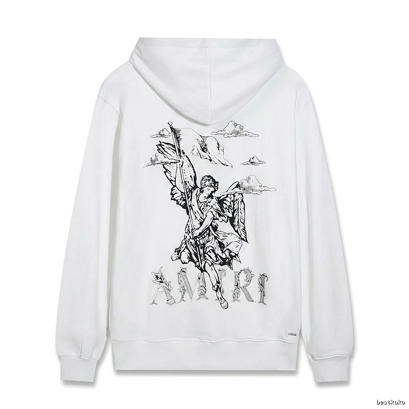 AMIRI Angel Print White Sweatshirt