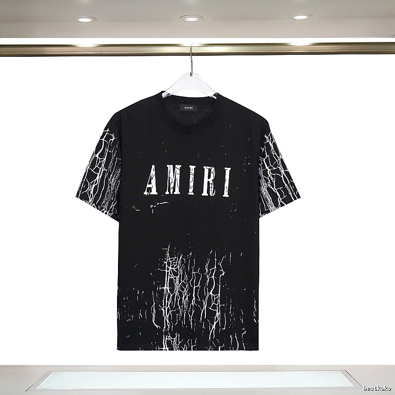 Amiri Classic Graphic T-shirt White Blue Amiri with Travel-Friendly Style