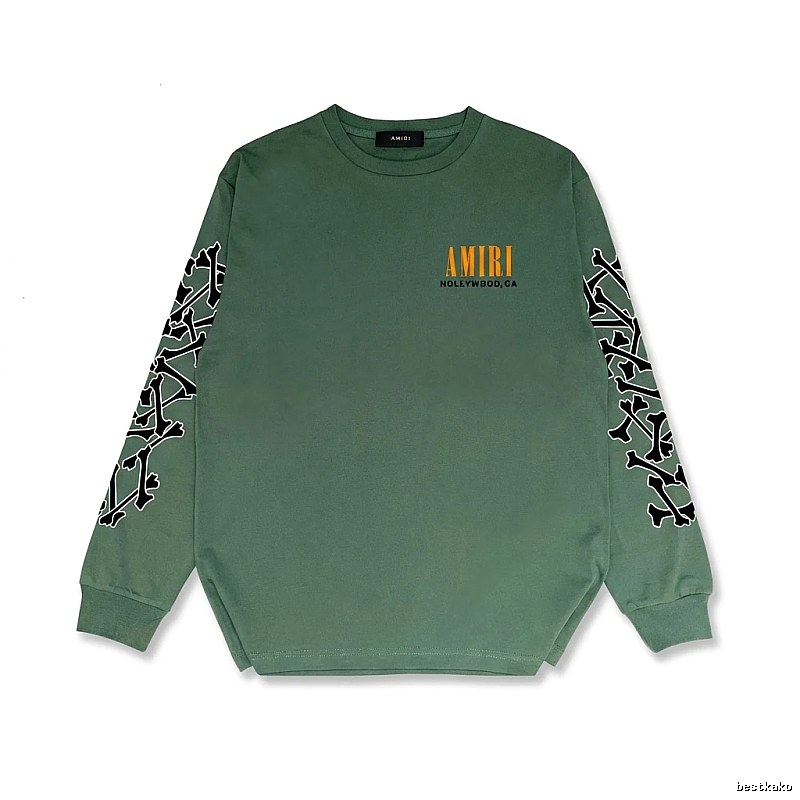 AMIRI Dark Style Olive Green Sweatshirt