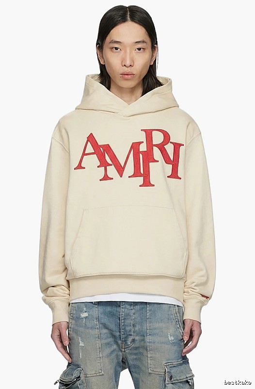 AMIRI Letter Style Beige Sweatshirt