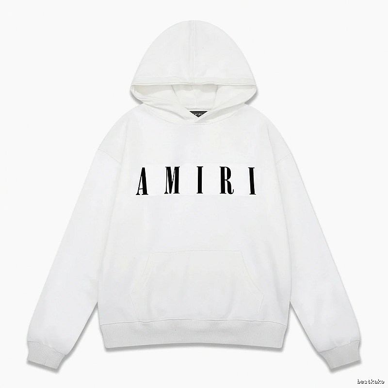 AMIRI minimalist style white hoodie
