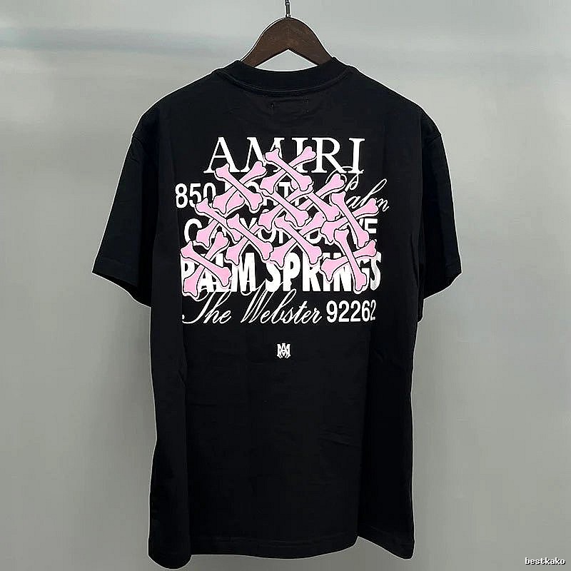 Amiri Pink Black Records Graphic T-Shirt Airport Outfit