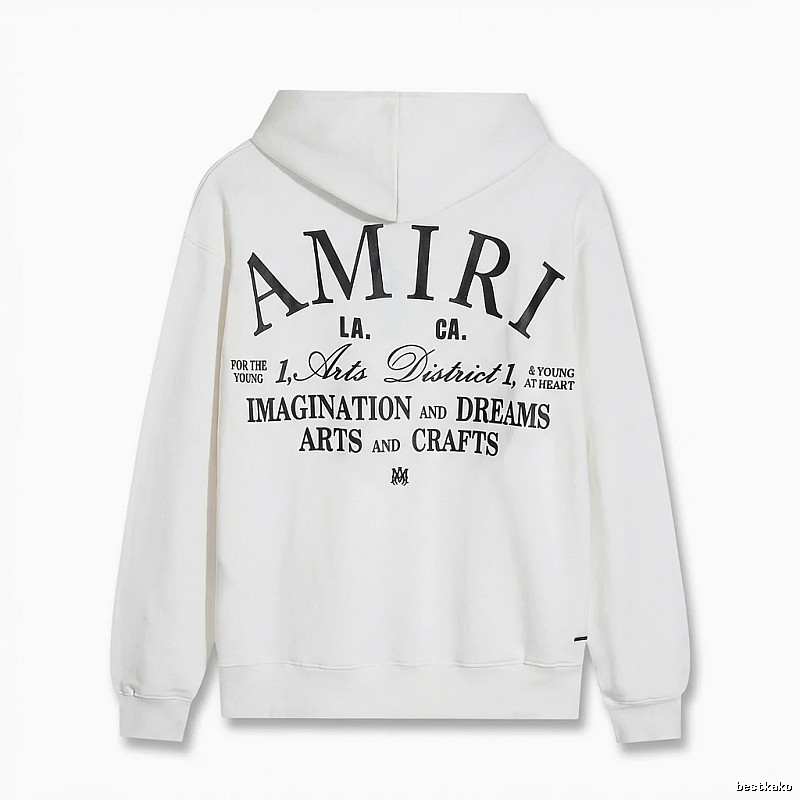 AMIRI Printed Casual Style White Hoodie