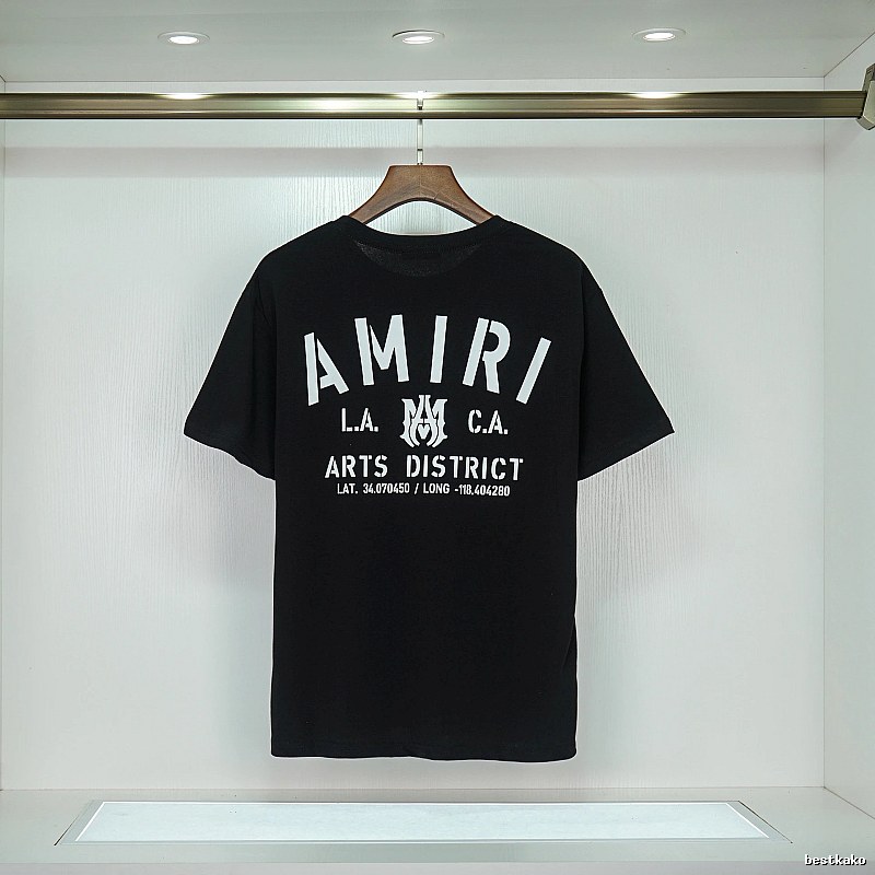 Amiri Urban Graphic T-shirt White Blue Amiri with Statement Pattern