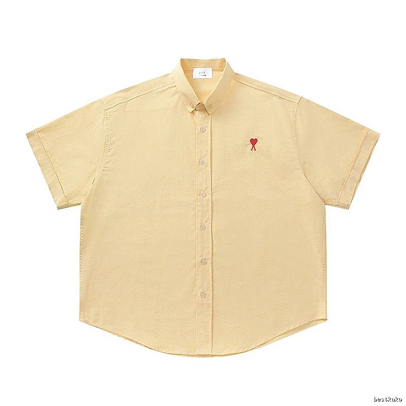 Ami's simple and loving style yellow shirt