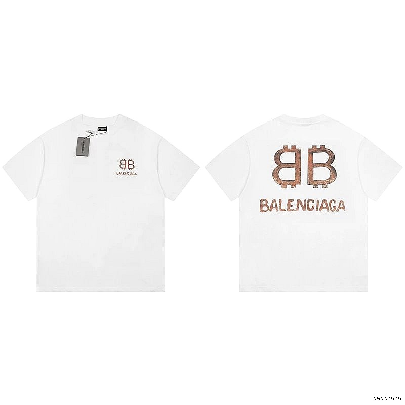 Balenciaga BB Print White T-shirt