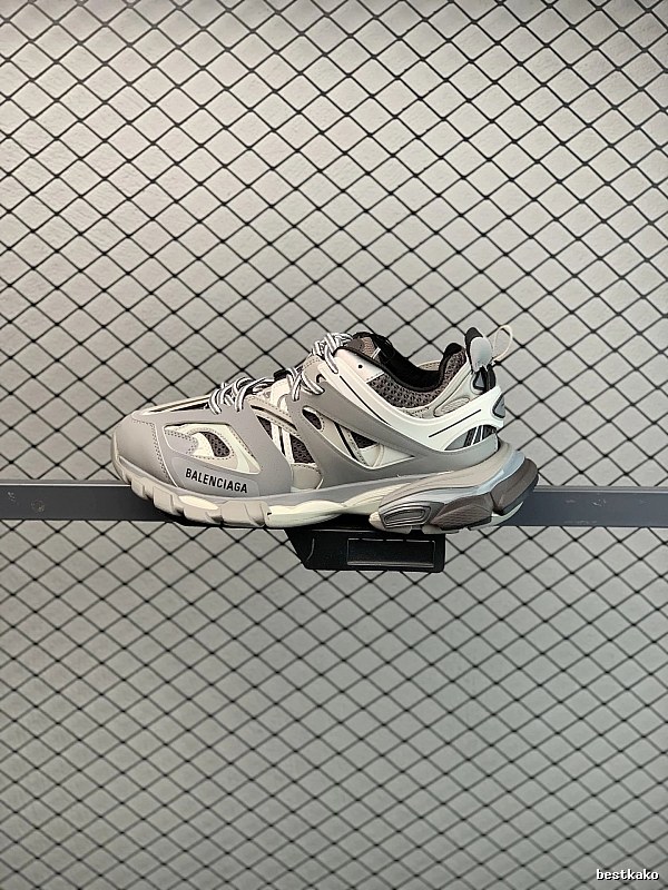Balenciaga Beige and Black Chunky Runners Featuring Athletic Paneling