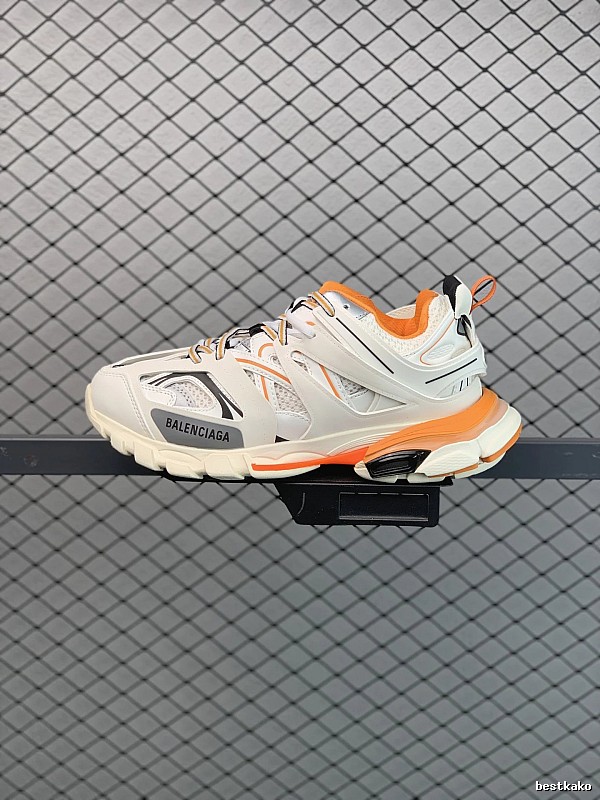 Balenciaga Chunky Runners, White and Orange and Low Runner Shape