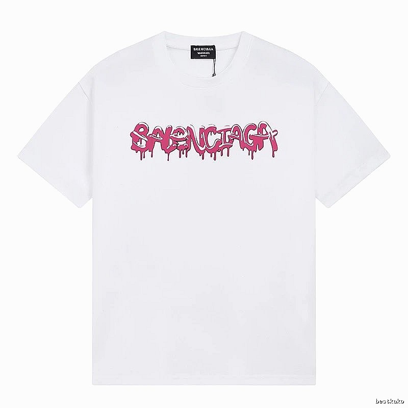 Balenciaga Graffiti Street Style White T-shirt