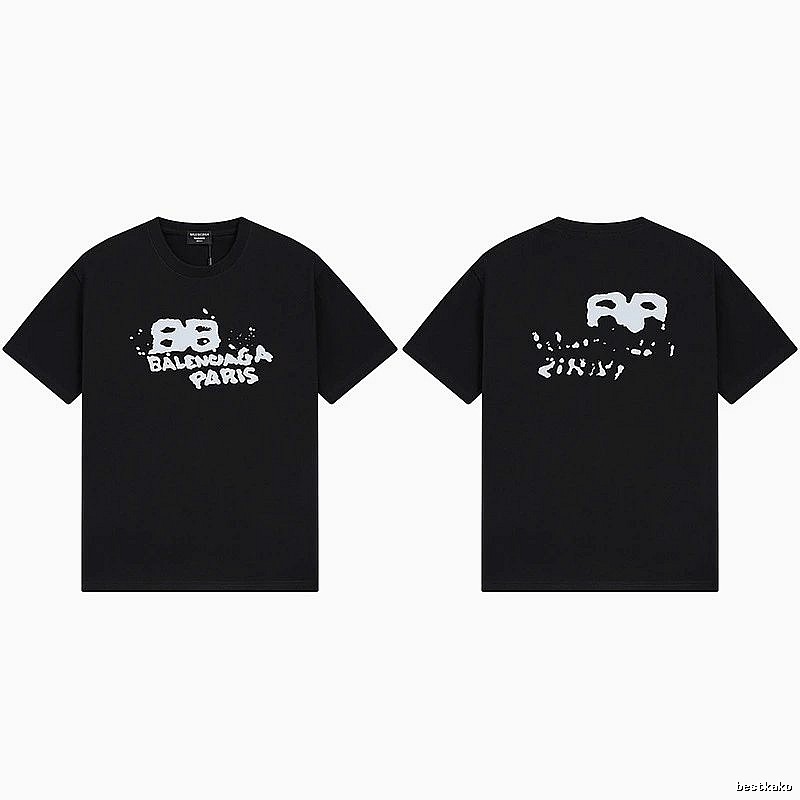 Balenciaga graffiti-style black T-shirt