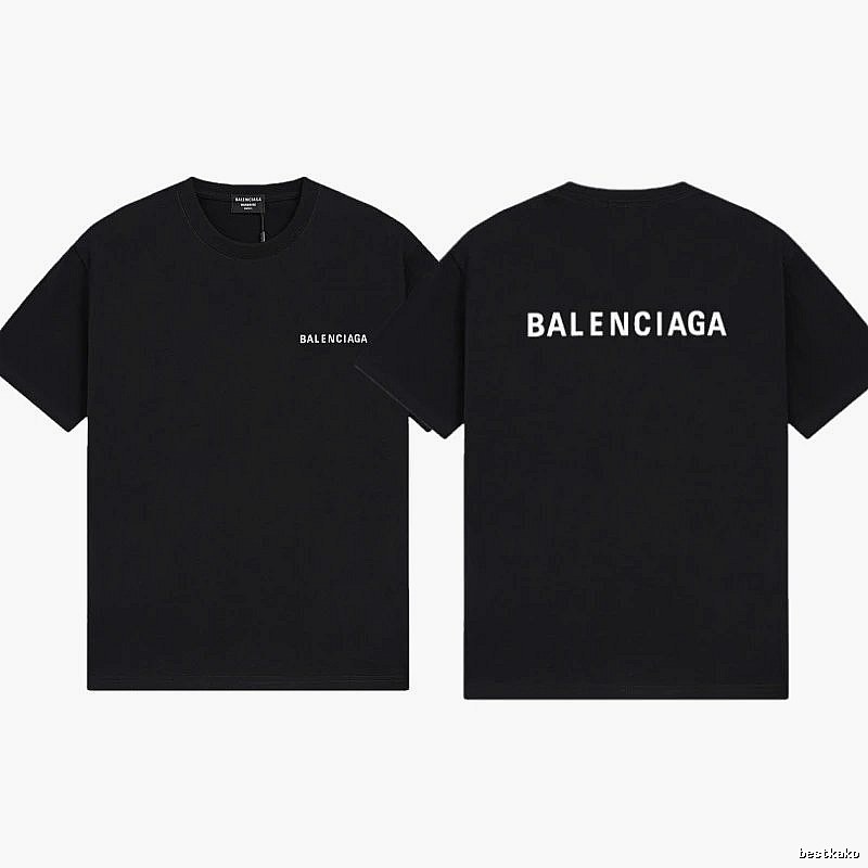 Balenciaga Letter Print Minimalist Style Black T-shirt