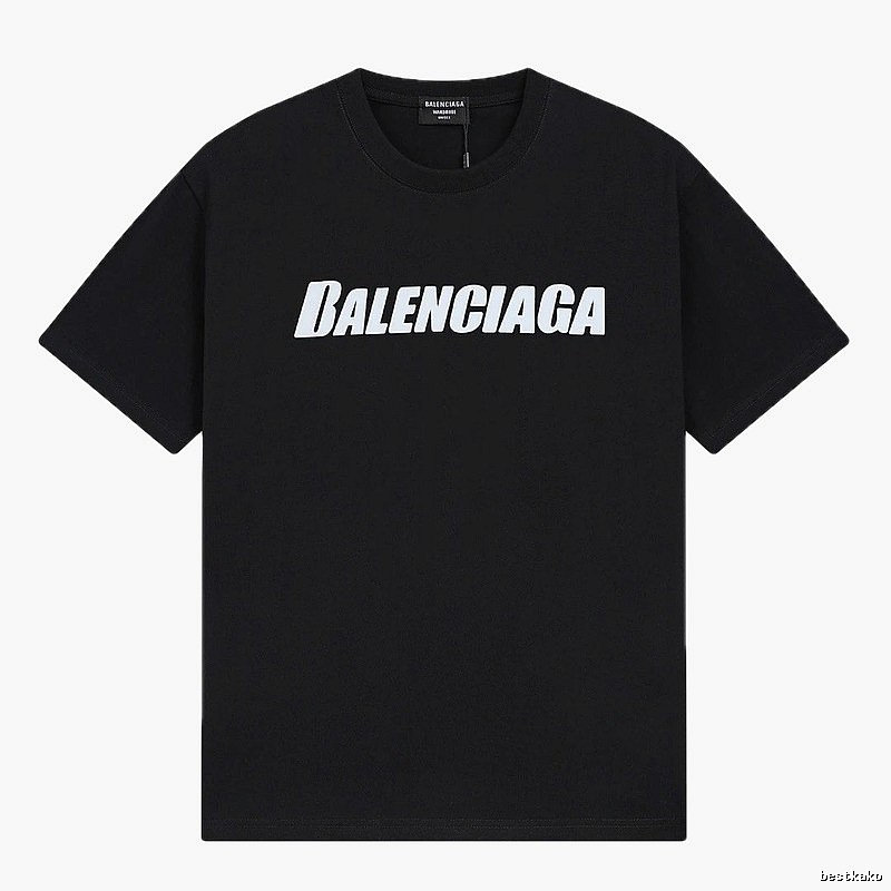 Balenciaga Letter Print Street Style Black T-Shirt