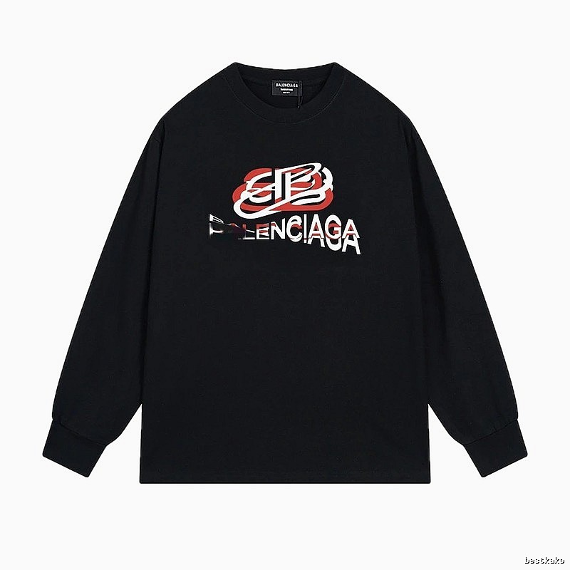 Balenciaga letter-style black T-shirt
