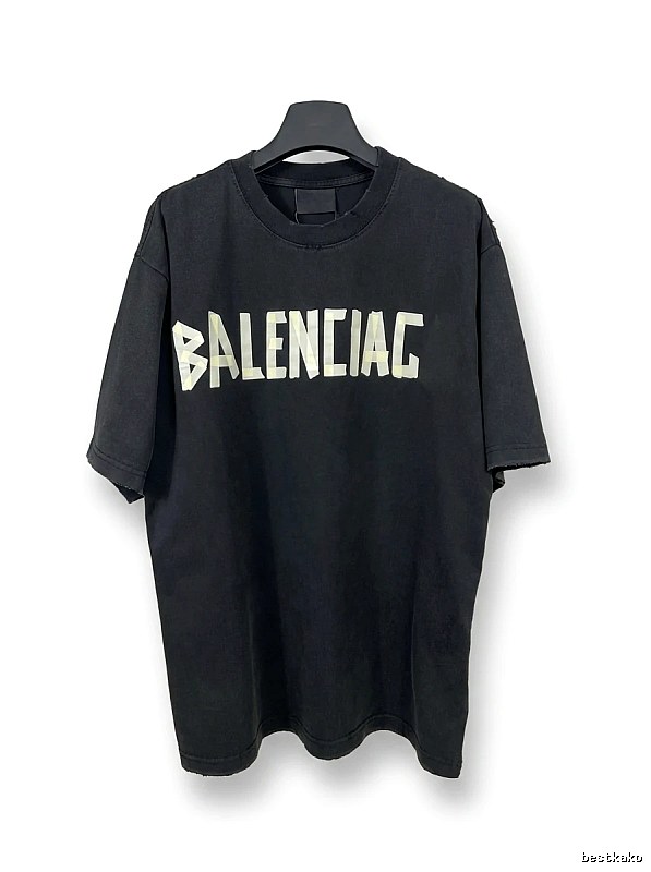 Balenciaga letter-style black T-shirt