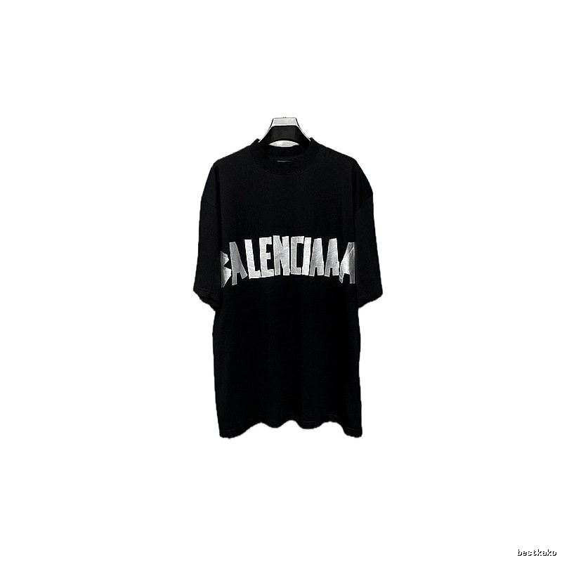 Balenciaga letter-style black T-shirt