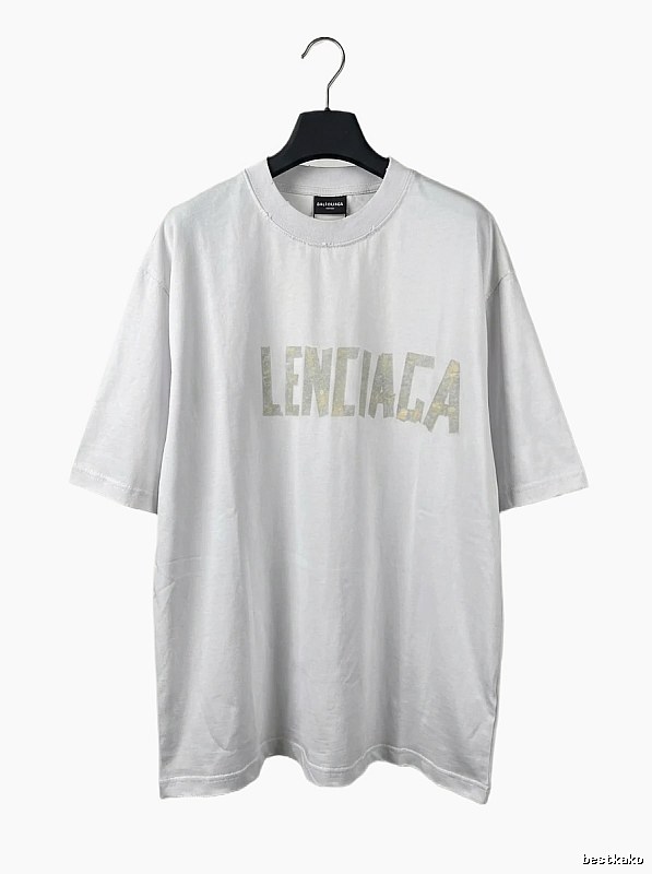 Balenciaga letter-style white T-shirt