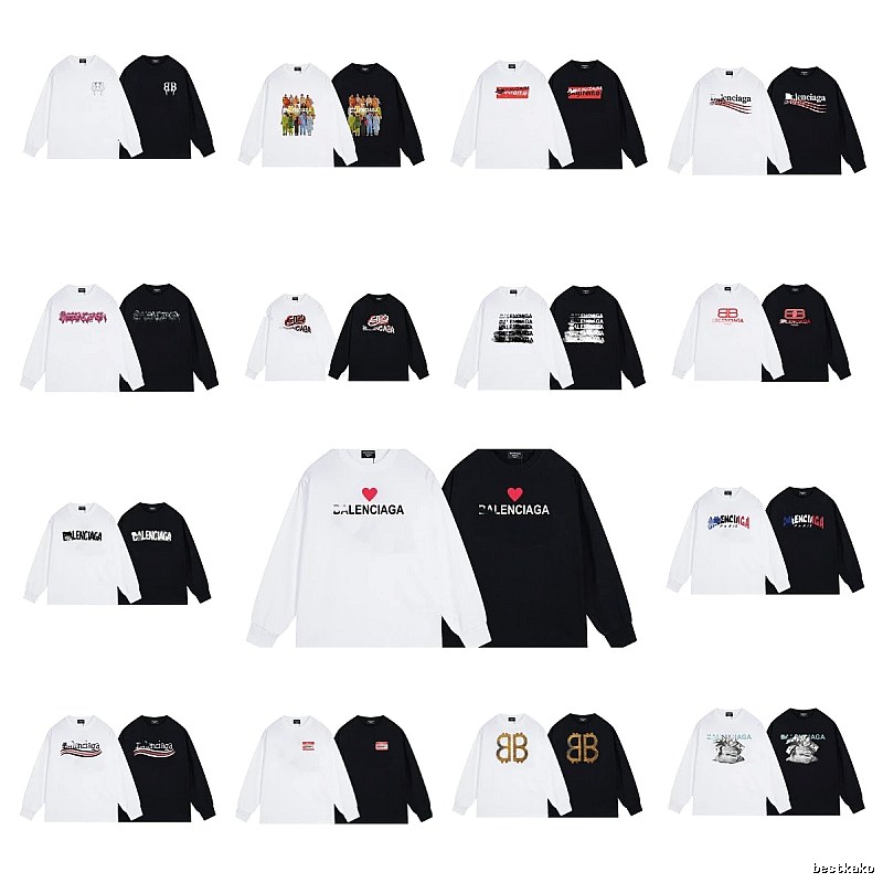 Balenciaga Love Heart Casual Style Long-sleeved Shirt