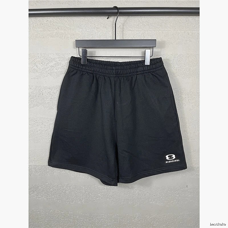 Balenciaga minimalist style black shorts