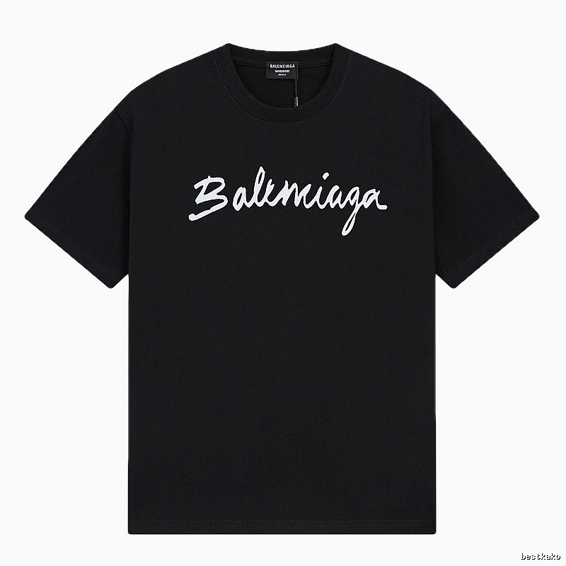 Balenciaga minimalist style black T-shirt