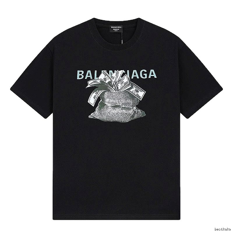 Balenciaga Money Bag Style Black T-shirt