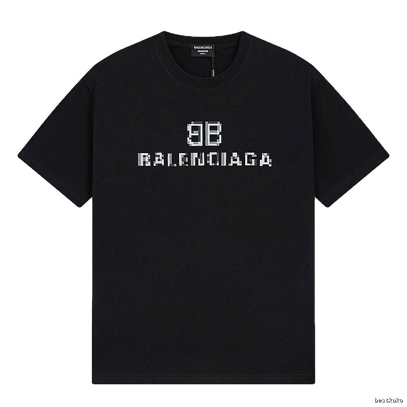 Balenciaga pixel-style black T-shirt