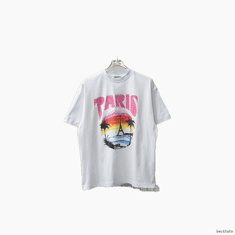 Balenciaga Printed Casual White T-shirt