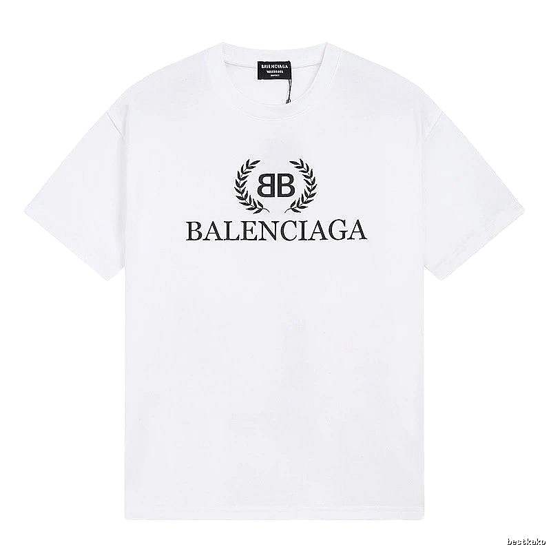 Balenciaga Printed Simple White T-shirt