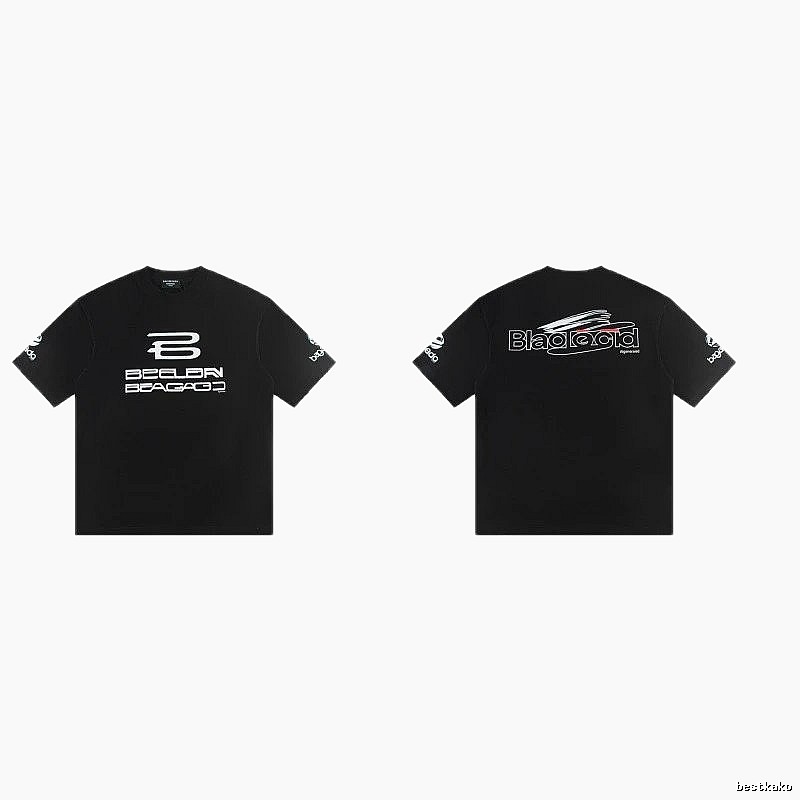 Balenciaga Printed Street Style Black T-shirt